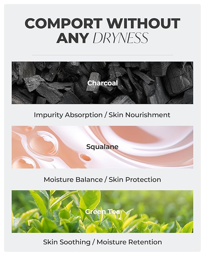 Charcoal Cleansing Balm, All in One Nourishing, Hydrating Makeup Melting Remover for Dry & Sensitive Skin, Korean Beauty Face Wash Cleanser 3.38 fl.oz