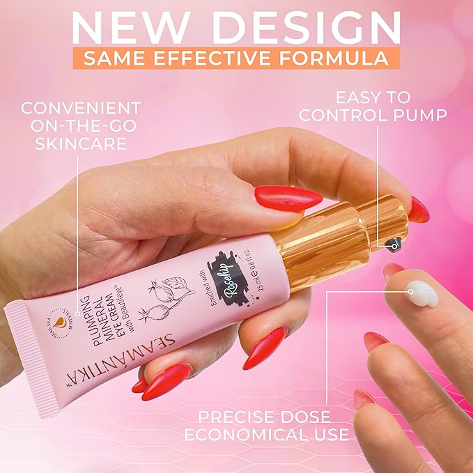 PLUMPING MINERAL EYE CREAM - Firming, Lifting, & Smoothing Formula, Eye Cream Anti-Aging - Quick Absorbing & Rich Moisture Finish, Beautifeye Concentrate for Dry & Wrinkled Skin - 25 ml