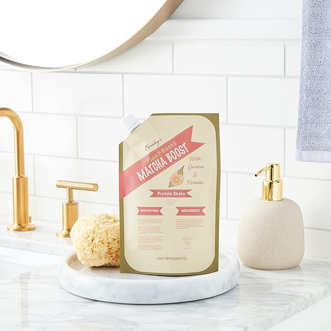 Ecoslay Matcha Boost - Quinoa & Keratin Protein Hair Treatment, Repair Mask for Damaged, Dry, Curly Hair - 8 oz