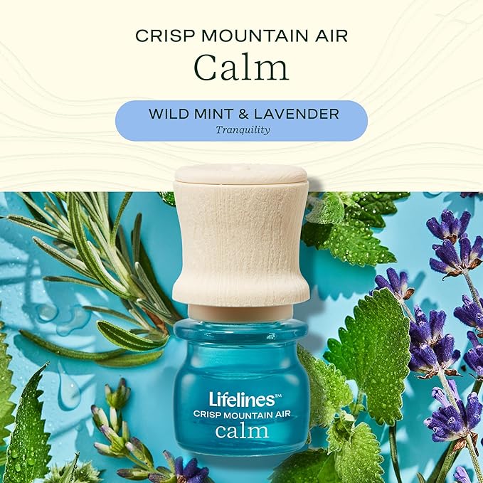 Lifelines Scent-Infused Grounding Stones, 2-Pack, Gravity Pack - Portable Fidgets for Adults with Essential Oil Blend & Diffusion Stones for Sensory Immersion - Calming Waterless Passive Diffuser