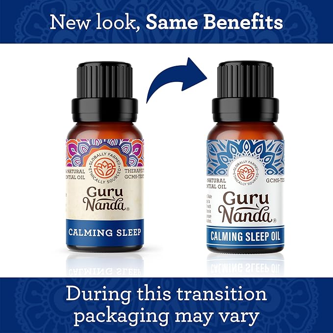 GuruNanda Calming Sleep Essential Oil,100% Pure, Natural & Undiluted Aromatherapy Oil for Diffusers - Promotes Calmness & Realaxtion,0.5 Fl Oz
