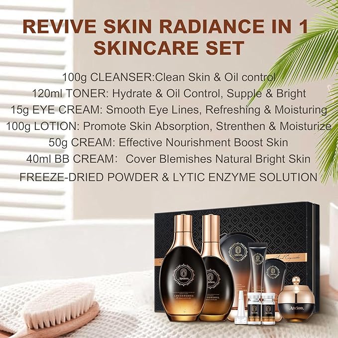 Anti-Aging Skin Care Set 12-In-1 Skin Care Routine Kit For Women Christmas Gift Valentine's Day Gift