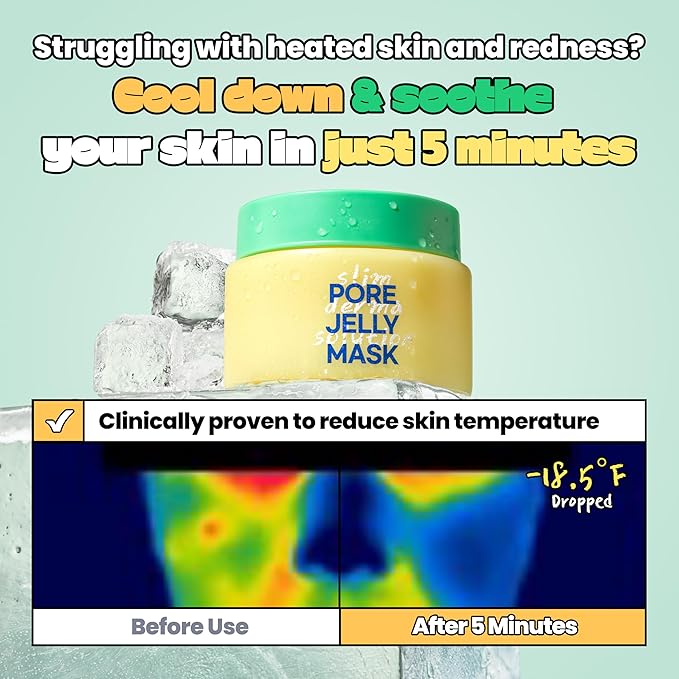 Lab.it Pore Tightening Cooling Face Mask | Collagen Jelly Mask for Sensitive Skin, Hydrating Wash-Off Cleanser, Soothing & Redness Relief, Gentle Exfoliation & Skin Firming (50g / 1.69 fl. oz.)