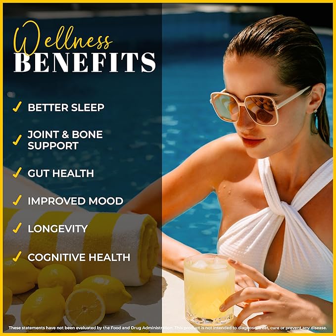 Lemon & Co. 8-Week Wellness Bundle – Liquid Collagen Elixir for Women & Men + Stainless Steel Insulated Bottle - 5g Marine Collagen for Skin, Hair, Nails, Gut Health | Organic Lemons, No Preservatives