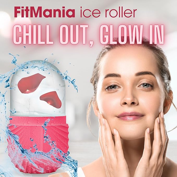 Ice Roller For Face - Facial Ice Roller for self Skin Care of all Types, Cold Face Ice Roller Facial Massager for Eye Puffiness relief, Wrinkles, Migraine & TMJ Relief Massager