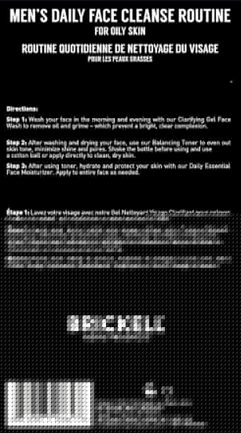 Brickell Men's Daily Face Cleanse Routine for Oily Skin, Alcohol Free Toner, Gel Facial Wash and Moisturizer, Natural and Organic, Scented