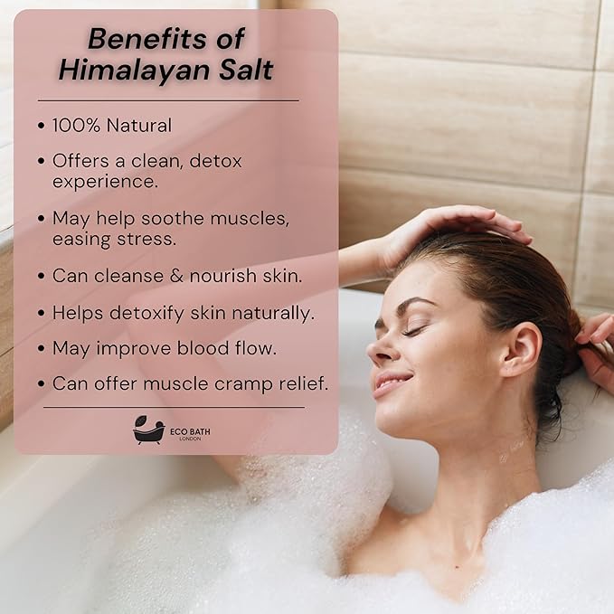 Himalayan Bath Salt - Luxurious Bath Salts for Relaxation, Skin Care, and Aromatherapy, Infused with Natural Ingredients (Various Scents) (Rose)