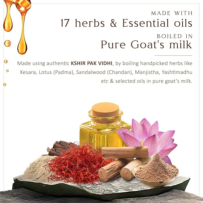 Kumkumadi Face Oil for Radiant& Glowing Skin Made with 100% Pure Kumkumadi Tailam Repairs Dull & Damaged Skin Provides Deep Moisturization Suitable for all Skin Types, 30ml or 1 Oz