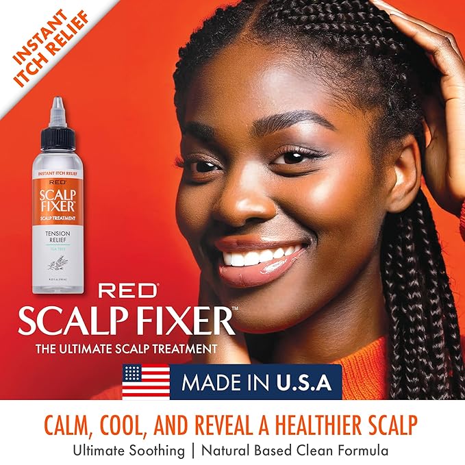 Red by Kiss Scalp Fixer Dry & Itchy Scalp Treatment Instant Cooling Sooth, Hydration & Buildup Control, Detoxify & Balance Healthy Hair (4 fl.oz, Witch Hazel(Scalp Detox))