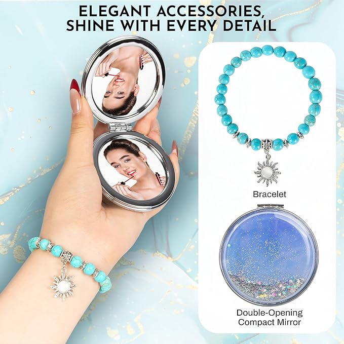 Self Care Gift Set for Women - With Bracelet, Spa Goods, Eye Mask, Blanket, Cup, Hair Tie, Socks, Mirror & Card - Unique Wellness, Birthday Gift Care Package - Get well soon gift baskets for women