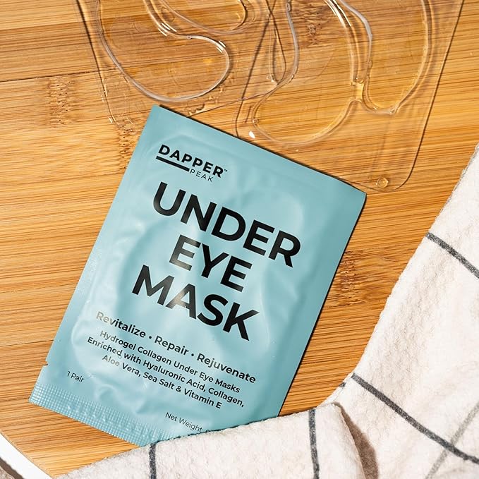 Under Eye Patches - 6 pairs| Hydrating Hydrogel Under Eye Mask/ Collagen Eye Patches, Hydrolyzed Marine Collagen, Vitamin E, Hyaluronic Acid, Remove Bags, Aloe, Skin Firming, Fragrance Free, 6 Pack