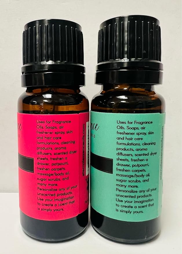 Eternal Essence Oils 2 Pack 10ml Premium Fragrance Oil - Chocolate Mint & Peppermint - for Candle, Soap Making, Aromatherapy, Diffusers, Home Care, & Humidifiers