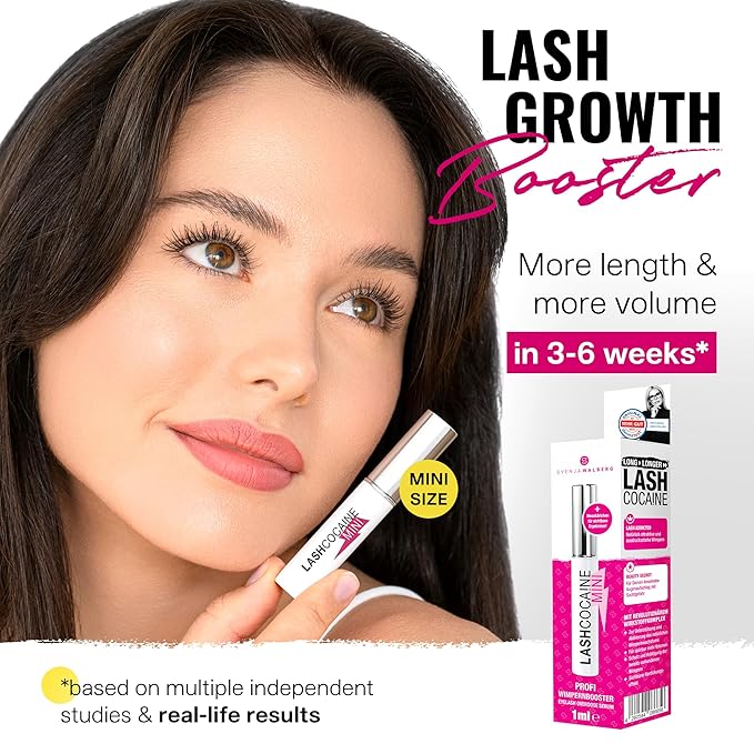 MINI LASHCOCA!NE Eyelash Growth Serum – Lash Enhancer for Longer, Fuller & Thicker Lashes – Paraben-Free, Nourishing Formula with 2-fold active approach – 1ml- SVENJA WALBERG