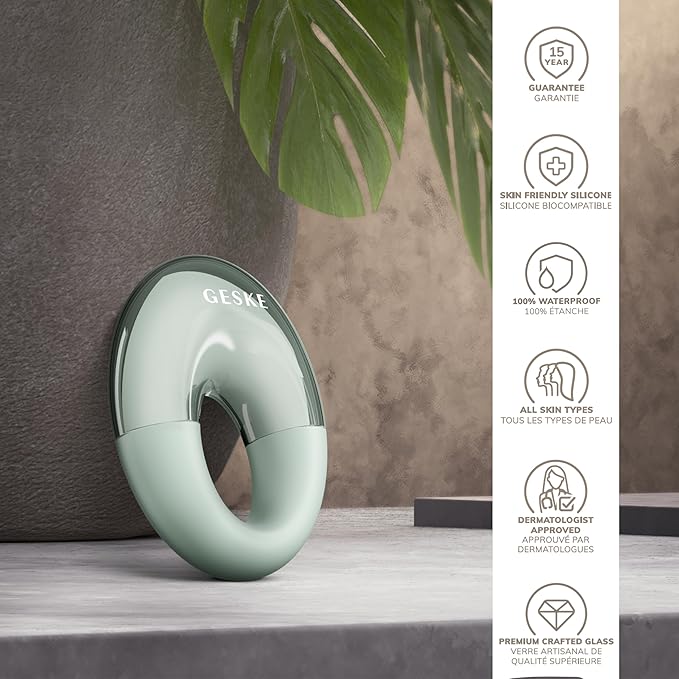 SmartAppGuided™ Cool & Warm Eye Massager | 7 in 1 | Multifunctional Massager | Eyes & Face | Battery-free Cooling & Warming | Firms, Relaxes & De-Puffs Skin | Ring-shaped Design for Easy Grip