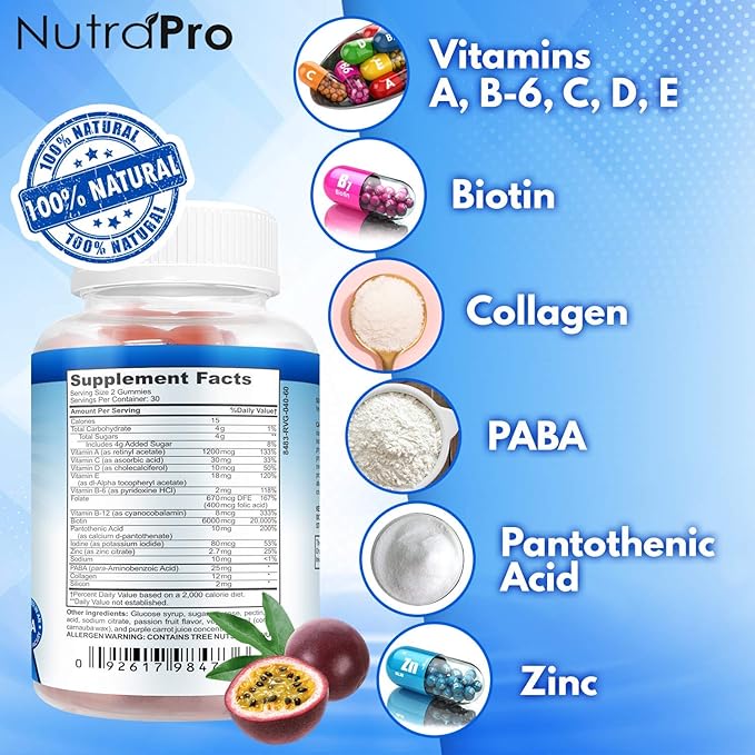 Nail Growth Vitamins for Stronger Nail - No More Chipped Nails.Nail Strengthener And Growth Supplement Gummies – Grow Strong Long Nails With Biotin And Collagen Gummies.