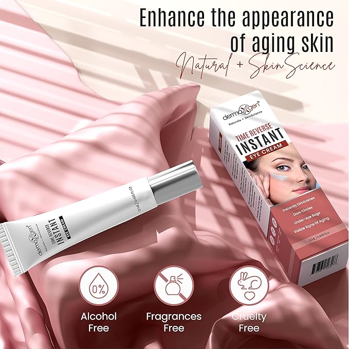 Instant Eyelift Cream Time Reverse Treatment For Dark Circles, Puffy Eyes, & Wrinkles Anti Aging Serum Reduces Under Eye Bags, Wrinkles, Dark Circles, Fine Lines & Crow's Feet Instantly - 12