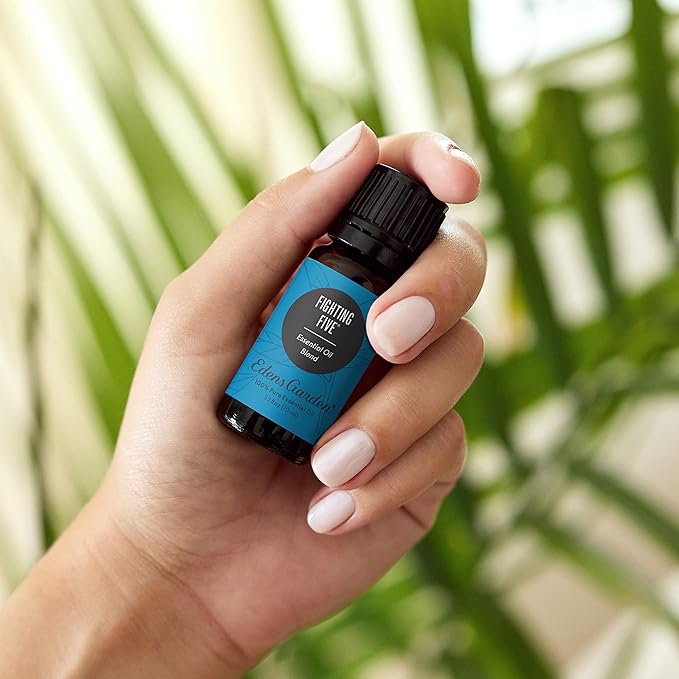 Edens Garden Fighting Five Essential Oil Blend- 100% Pure Premium Grade, Undiluted, Natural, Therapeutic, Aromatherapy, The Best for Diffusing, Candle, Laundry, Humidifiers 10 ml (.33 fl oz)