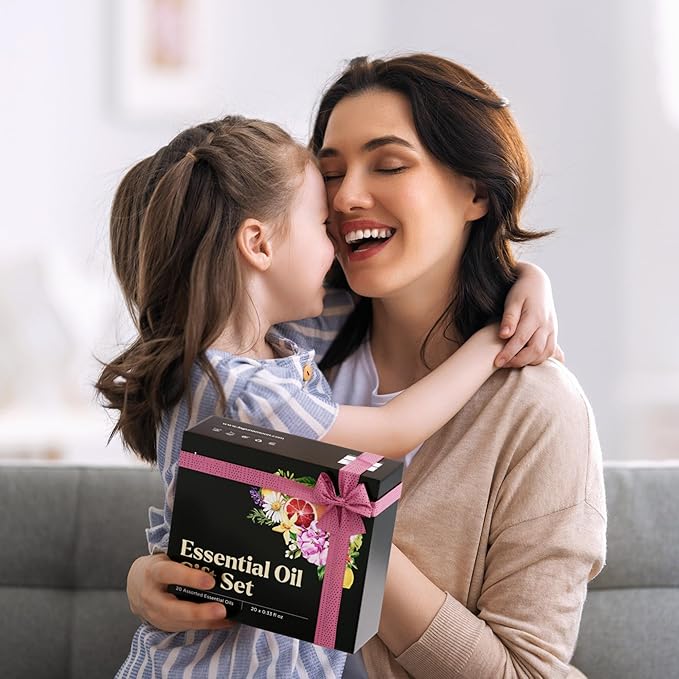 Essential Oils Set - Top 20 Gift Set Oils for Diffusers, Humidifiers, Soaps, Aromatherapy, Candle Making Scents, Cars & Home Products - Peppermint, Tea Tree, Lavender, Eucalyptus, Lemongrass (10mL)