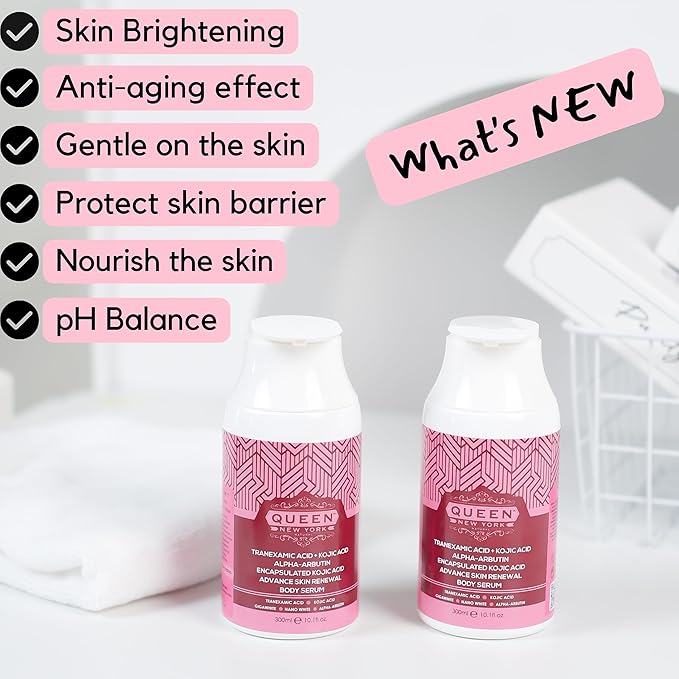 QUEEN TRANEX LOTION | MILKY Body Serum- Kojic Acid Alpha Arbutin Glycolic Acid Salicylic Acid Niacinamide