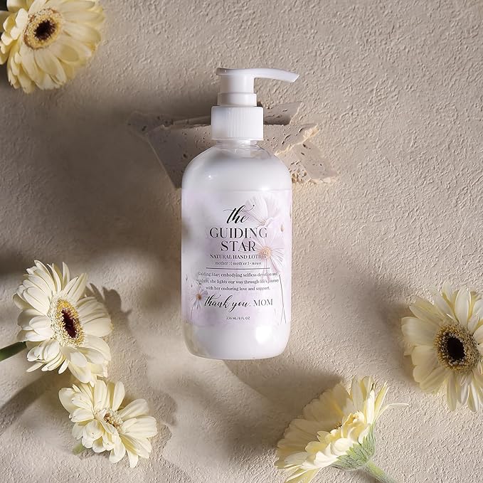 Hand & Body Lotion for Mother's Day Gift Basket- The Guiding Star - Infused with Honey Almond Aroma - 236 ML /8 FL OZ