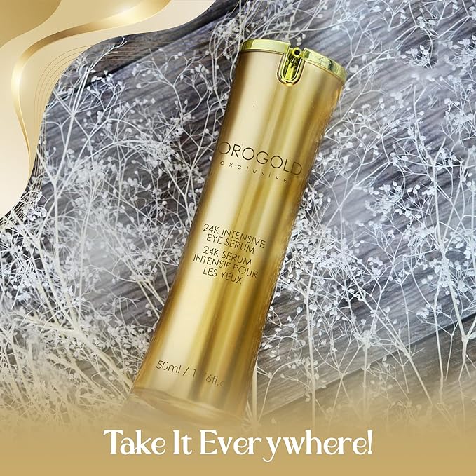 OROGOLD 24K Intensive Eye Serum - Under Eye Serum for Dark Circles, Puffiness - 1.76 Fl Oz