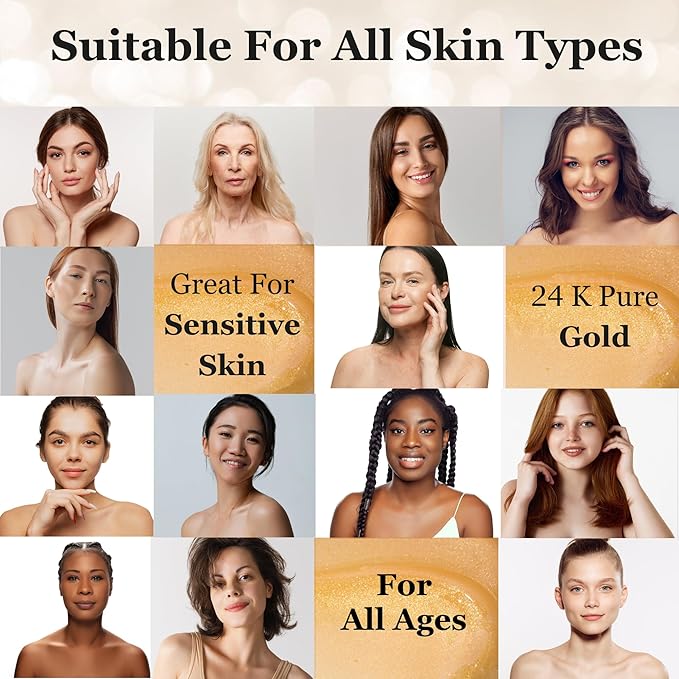 mivida Under Eye Patches 24K Gold with Hyaluronic-Acid•Niacinamide | Biodegradable 60 PCs for Under Eye Puffiness, Dark Circles & Wrinkles