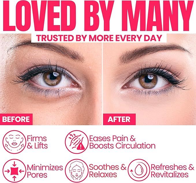 Ice Cube Roller for Face, Eyes & Neck – Silicone Ice Face Roller for Puffiness, Redness, Migraines & Eye Bags – Skin Tightening, Rejuvenation & Cryotherapy Massage Tool for Beauty & Skincare