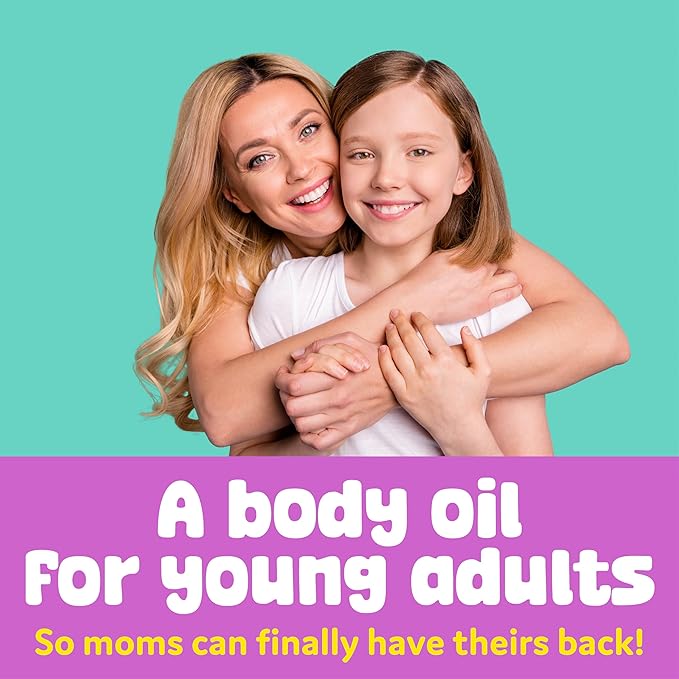 BeYoutiful Moisturizing Body Oil for Kids & Teens, Guava Passion Fruit Glow Oil with Jojoba & Sweet Almond, Hydrating Bath Oil for Soft Skin, 8 oz