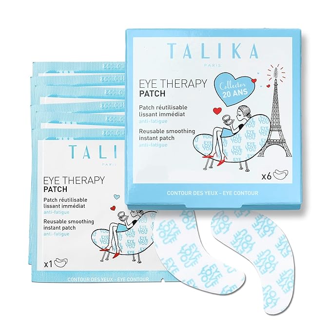 Talika Eye Therapy Patch - Instant Smoothing Patches - Mask For Dark Circles Puffiness & Tired Eyes - 6 Refills Reusable Under Eye Patches for Adults Skincare Eye Treatment