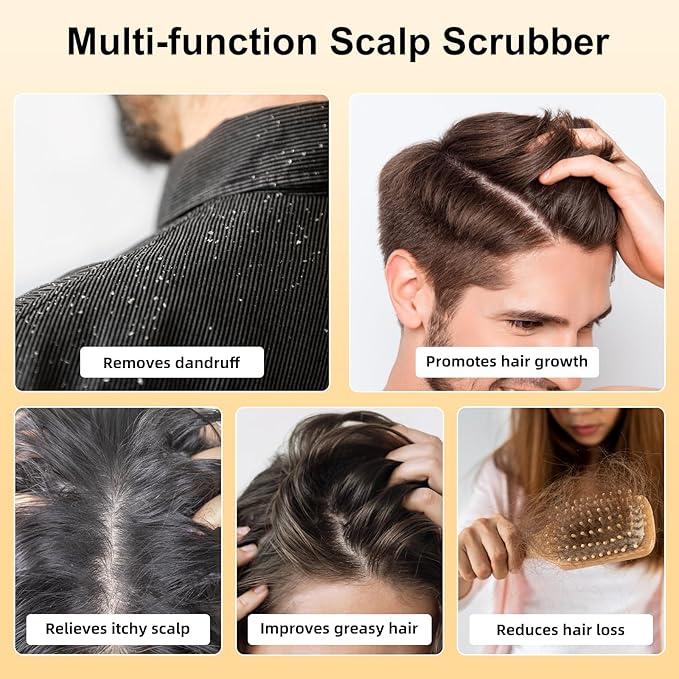 Hotodeal Scalp Massager,Hair Scalp Scrubber Reduces Oil and Dandruff,Scalp Brush Promotes Hair Growth with Long-Term Use,Suitable for Many Hair Types