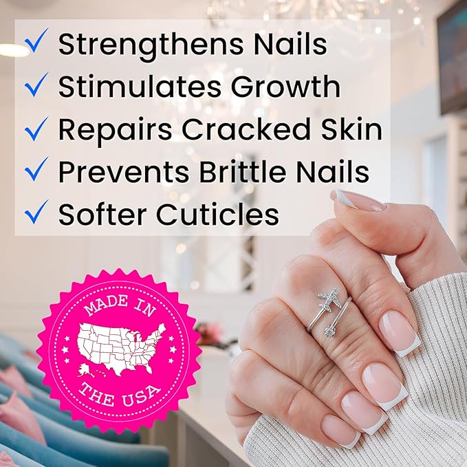 Moisturizing Cuticle & Nail Care Oil 2.3 Fl Oz Unscented - Infused with Jojoba Oil, Aloe, Vitamin E – Nail & Cuticle Hydration, Repair, Moisturizer, Strengthener, Growth