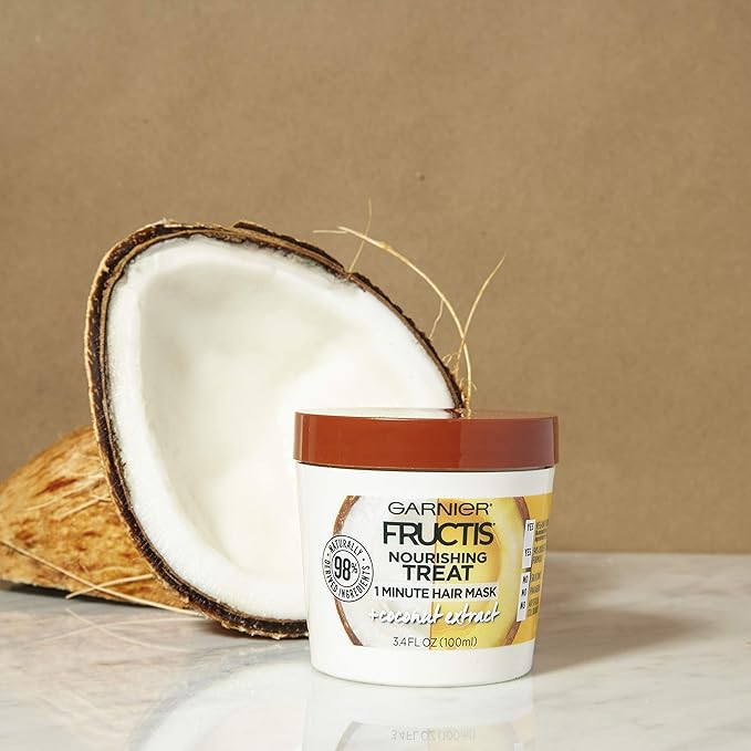 Garnier Fructis Coconut Hair Treat Mask, 3.4 fl. oz.
