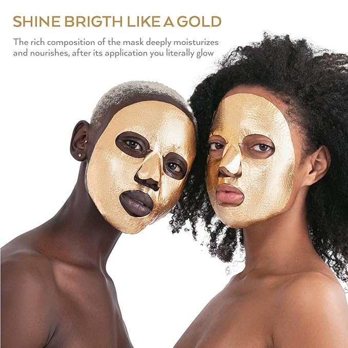 Korean Collagen Face Mask 10 pack - 24K Gold Face Mask Skin Care - Premium Alternative to Korean Sheet Masks - Deep Collagen Mask For Face, Skin - Hydrating Face Masks Skincare