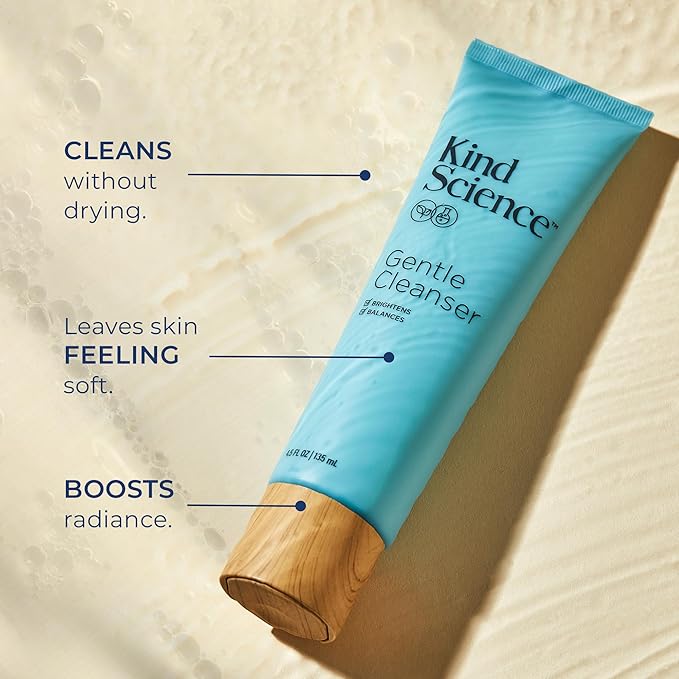 Kind Science Deluxe Kit - Skin Care by Ellen DeGeneres Full Size 5pc Set with Hydration Cream, Firming Serum, Radiance Oil, Neck Treatment, Radiance Oil