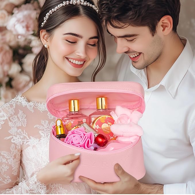 Mothers Day Gifts for Mom -19-Piece Luxury Bath & Body Gift Bath Gift Set for Women, Self Care Kit with Necklace, Diffuser & More | Perfect for Christmas, Birthday, Anniversary, Holiday Gift for Her