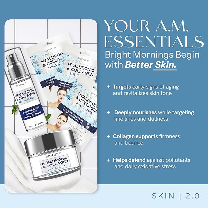 Hyaluronic Acid Regimen - Hydrating, Anti-Aging, Moisture Retention, Firming Skin - Clean Beauty, Natural Ingredients, Cruelty-Free Korean Skin Care for All Skin Types - Set of 3