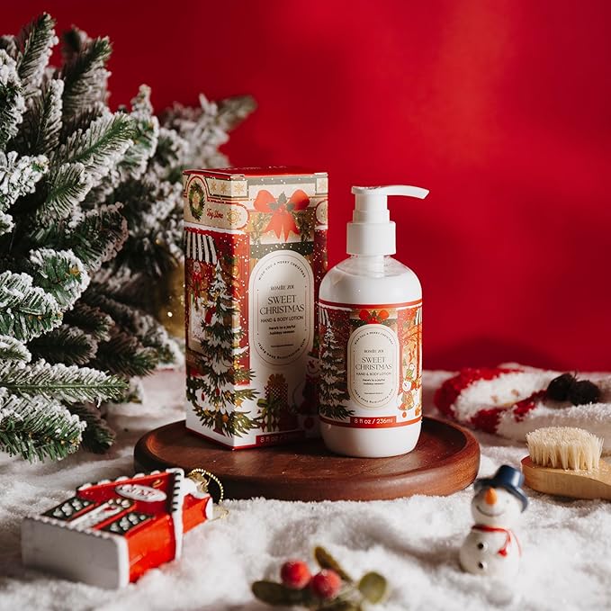 Christmas Hand & Body Lotion with Moisturizing Shea Butter - Sweet Christmas- Infused with Sweet Pine Aroma - 236 ML / 8 FL OZ