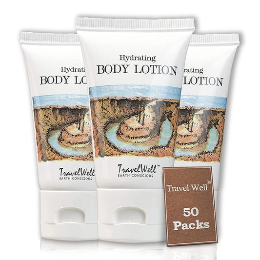 Landscape Series Hotel Toiletries Amenities Travel Size Lotion 1.0 Fl Oz/30ml, Individually Wrapped 50 Tubes per Box | Travel Size Toiletries | Hotel Toiletries in Bulk