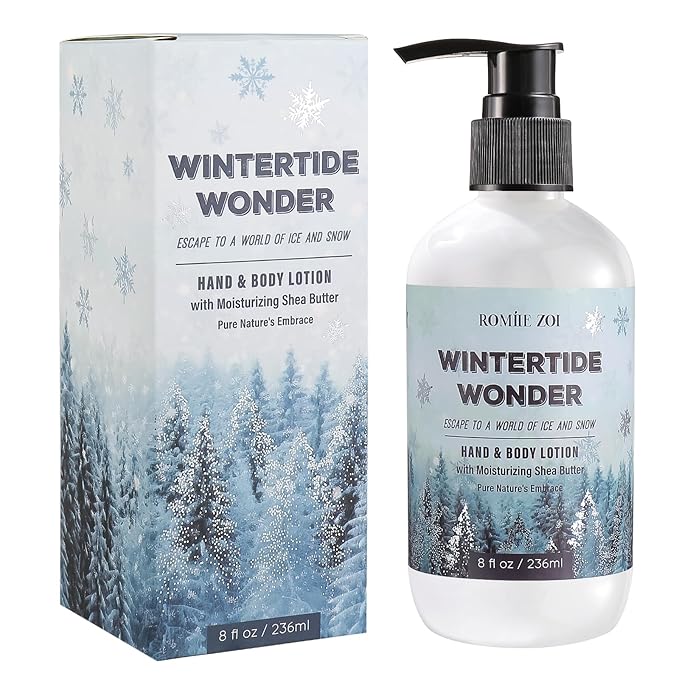 Christmas Hand & Body Lotion with Moisturizing Shea Butter - Wintertide Wonder- Infused with Winter Woods Aroma - 236 ML / 8 FL OZ