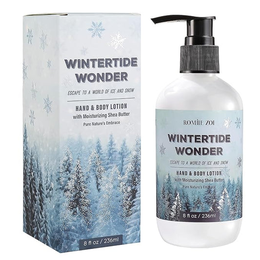 Christmas Hand & Body Lotion with Moisturizing Shea Butter - Wintertide Wonder- Infused with Winter Woods Aroma - 236 ML / 8 FL OZ