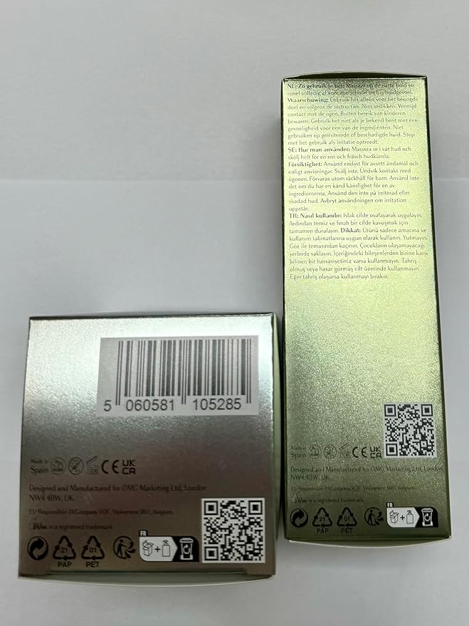 Moisturising Skincare Bundle- Foaming Facial Cleanser 100ml & Face Moisturiser 50ml (green, blue)