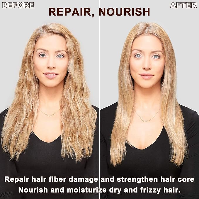 Collagen Hair treatment for Damaged Hair - 500ml Hair Collagen Mask Keratin Hair Mask Protein & Coconut Oil Deep Repair Conditioning Argan Oil Treatment for Curly or Straight Thin Fine Hair (500ml)