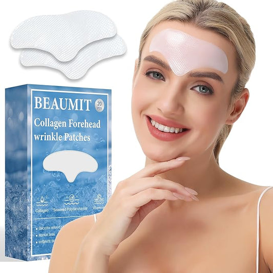 Forehead Wrinkle Patches 20pcs, anti wrinkle patches for all skin types with Collagen and Vitamin E, Forehead Wrinkles Treatment for deep forehead wrinkle remover