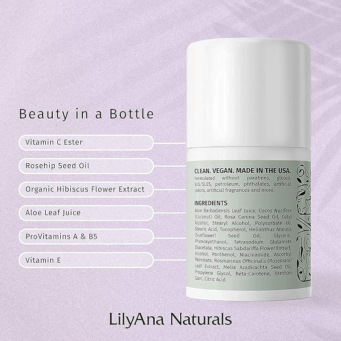LilyAna Naturals Anti Aging Retinol Cream and Eye Cream Bundle 1.07 oz - Retinol Moisturizer for Face and Under Eye Cream for Dark Circles and Puffiness, Improve the look of Fine Lines and Wrinkles