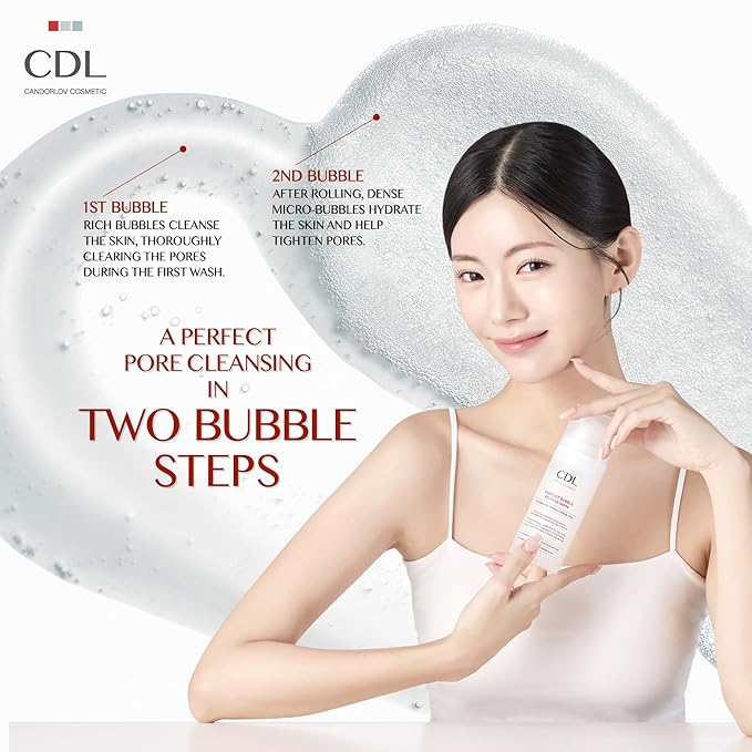 Pore Minimizing Bubble Mask, Peptide, Exfoliation, Pore Tightening & Sebum Control For Blackheads Enlarged Pores, No Skin Irritation, Korean Glass Skin Care,3.52 oz