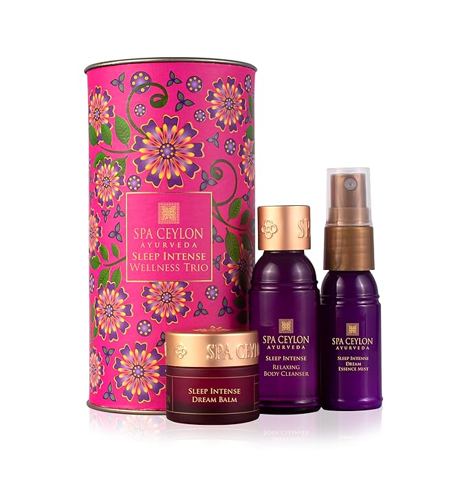 SPA CEYLON Sleep Intense Wellness Trio Set | Intensive Spa Essentials for Deep Rest | Ayurvedic Pampering Kit | Natural Ingredients | Body Gifts Set