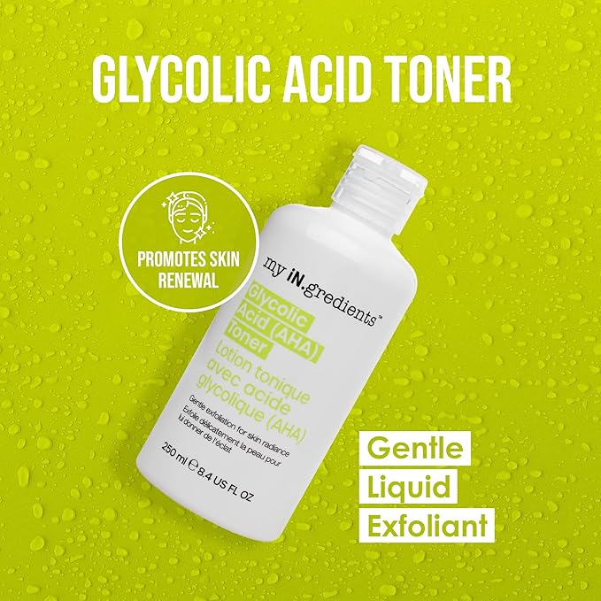 Masque Bar My Ingredients Glycolic Acid (AHA) Toner - Helps Exfoliate The Skin - Reveals Soft Even-Toned Skin