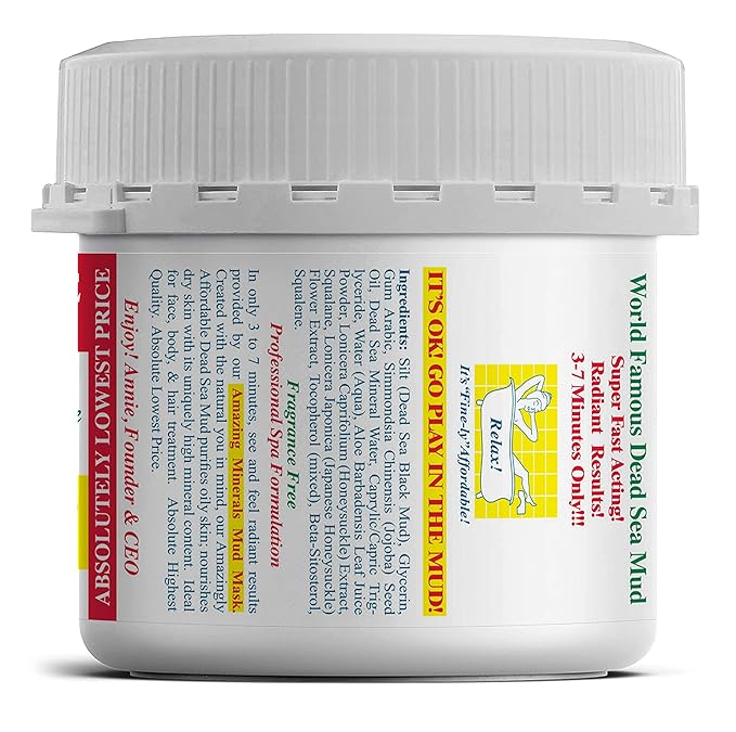 Dead Sea Warehouse – Amazing Minerals Mud Mask – 12.4 OZ – Dead Sea Mud Cleansing Mask – Mineral Rich – Helps Exfoliate & Nourish Skin – 2-Pack