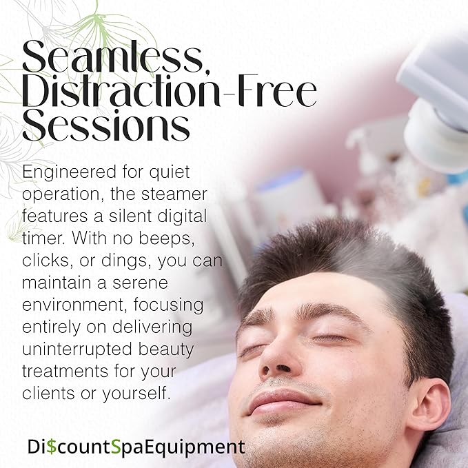Ozone Aroma Facial Steamer, Professional Grade with 5 Diopter Magnifying Lamp, Silent Timer & Aromatherapy