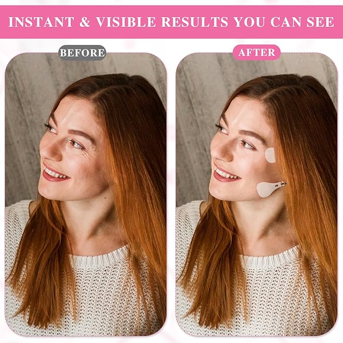 40PCS Face Lifting Tape, Face Tape Lifting Invisible, Face Lift Tape Invisible with String, V-Line Face Lift Bands, Hide Double Chin Facial Wrinkles Tape and Lift Sagging Skin